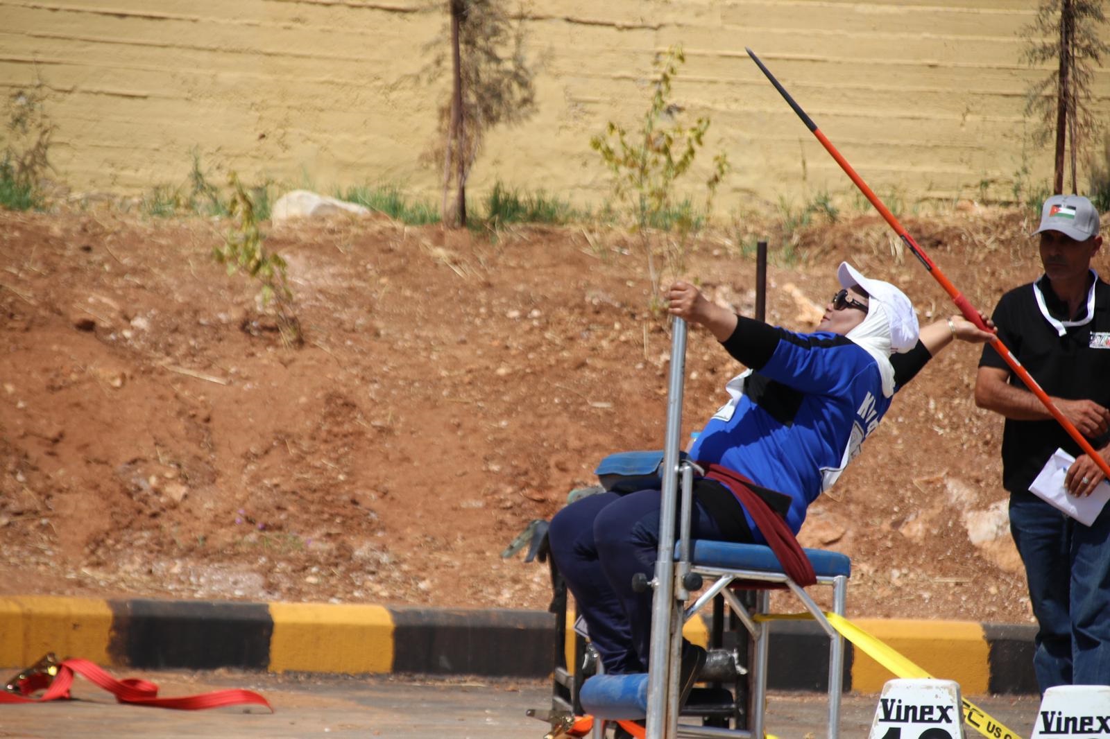 Kuwaiti female athlete partaking in the 2nd West Asian Para Games