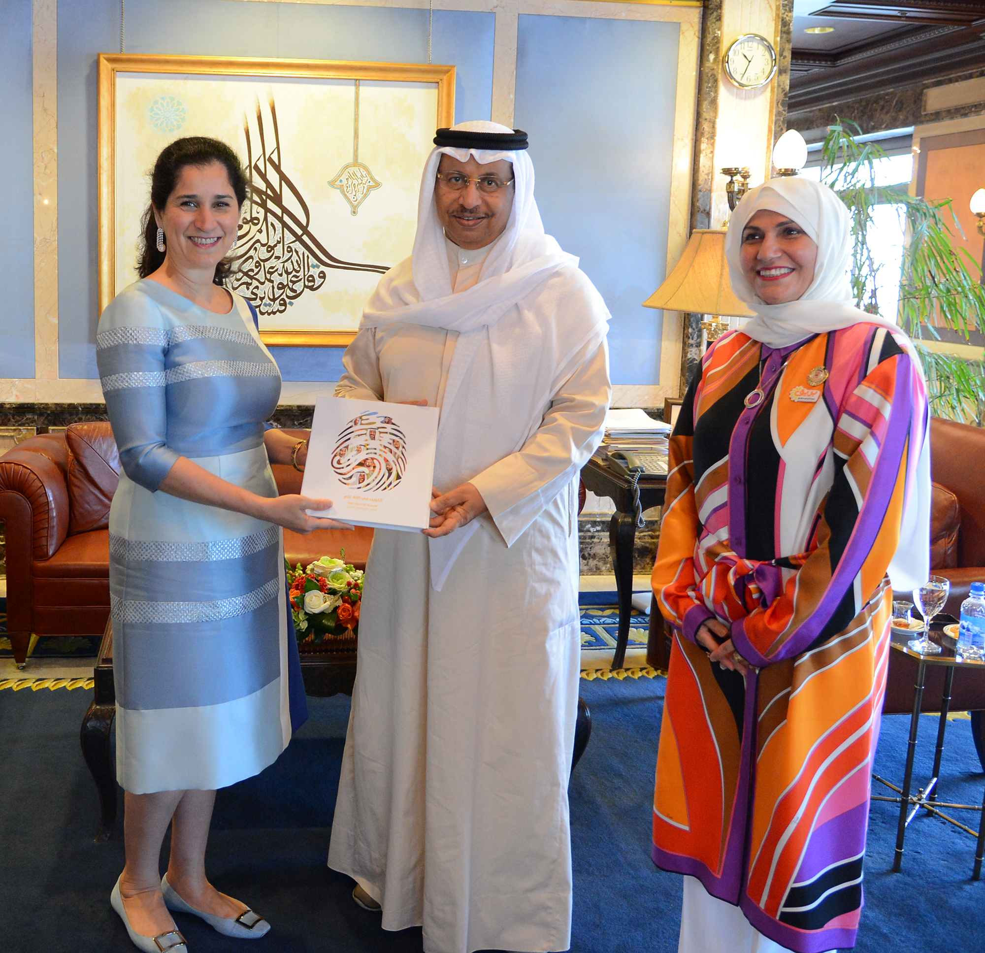 His Highness the Prime Minister Sheikh Jaber Mubarak Hamad Al-Sabah received  Sheikha Intisar Salem Al-Sabah