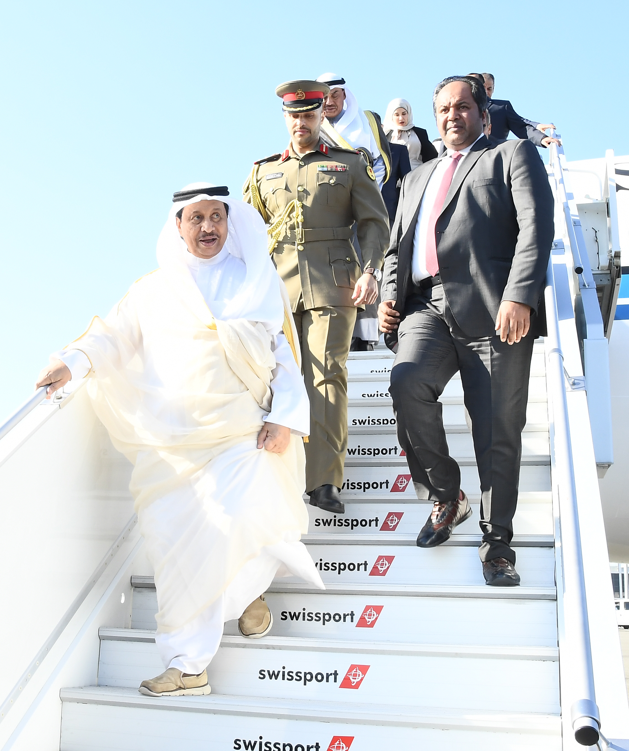 ممثل سمو الأمير سمو الشيخ جابر المبارك عقب وصوله نيويورك