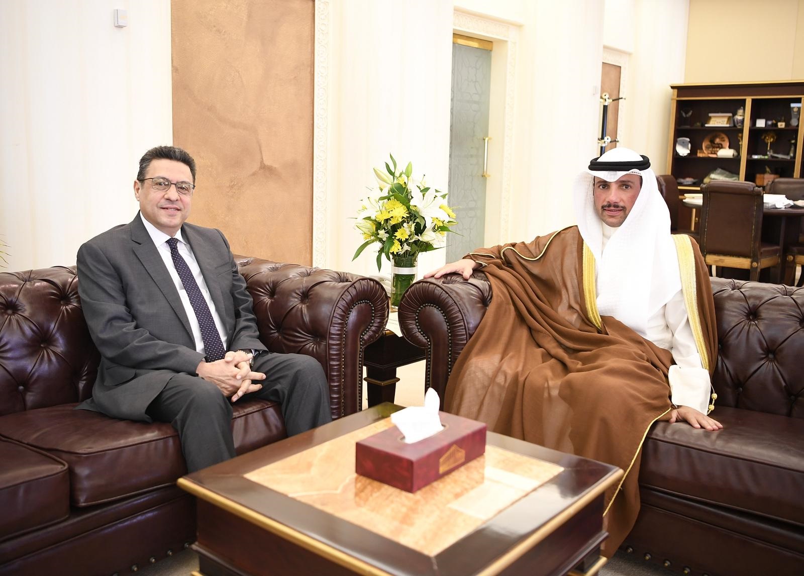 National Assembly Speaker received Egyptian ambassador to Kuwait