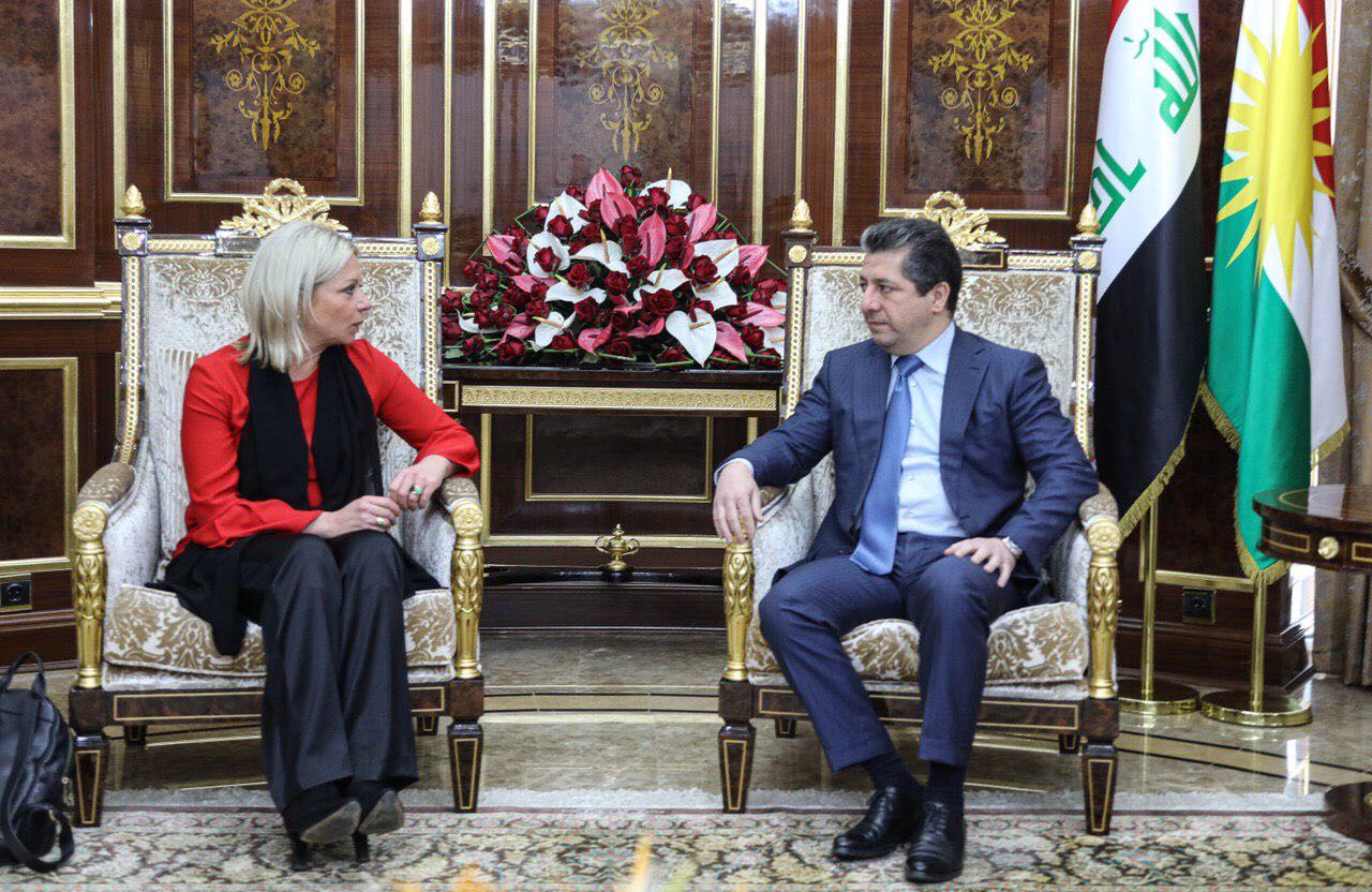 لقاء رئيس حكومة اقليم كردستان مع الممثلة الخاصة للأمين العام للأمم المتحدة في العراق
