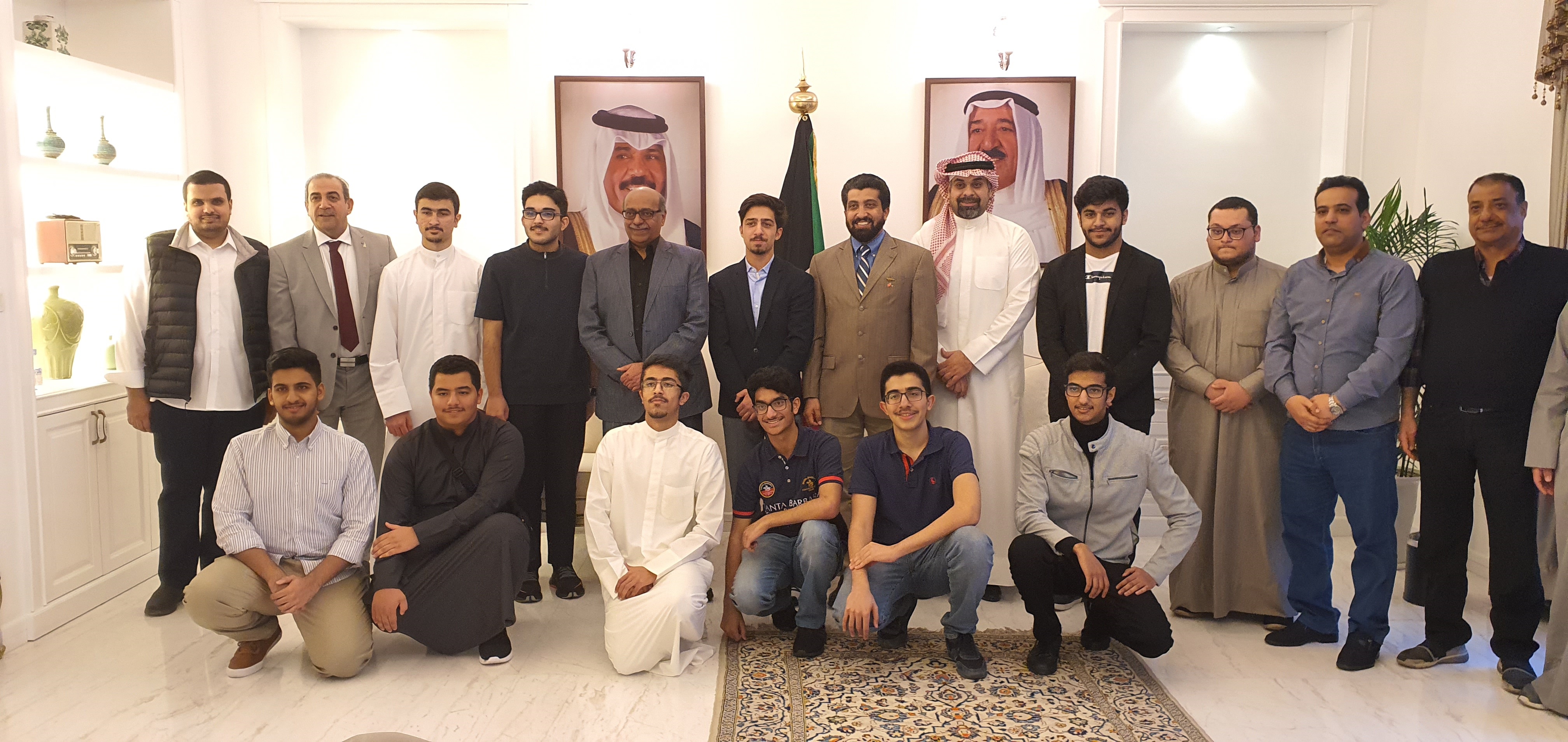Dr. Adnan Al-Ahmad with Kuwaiti students