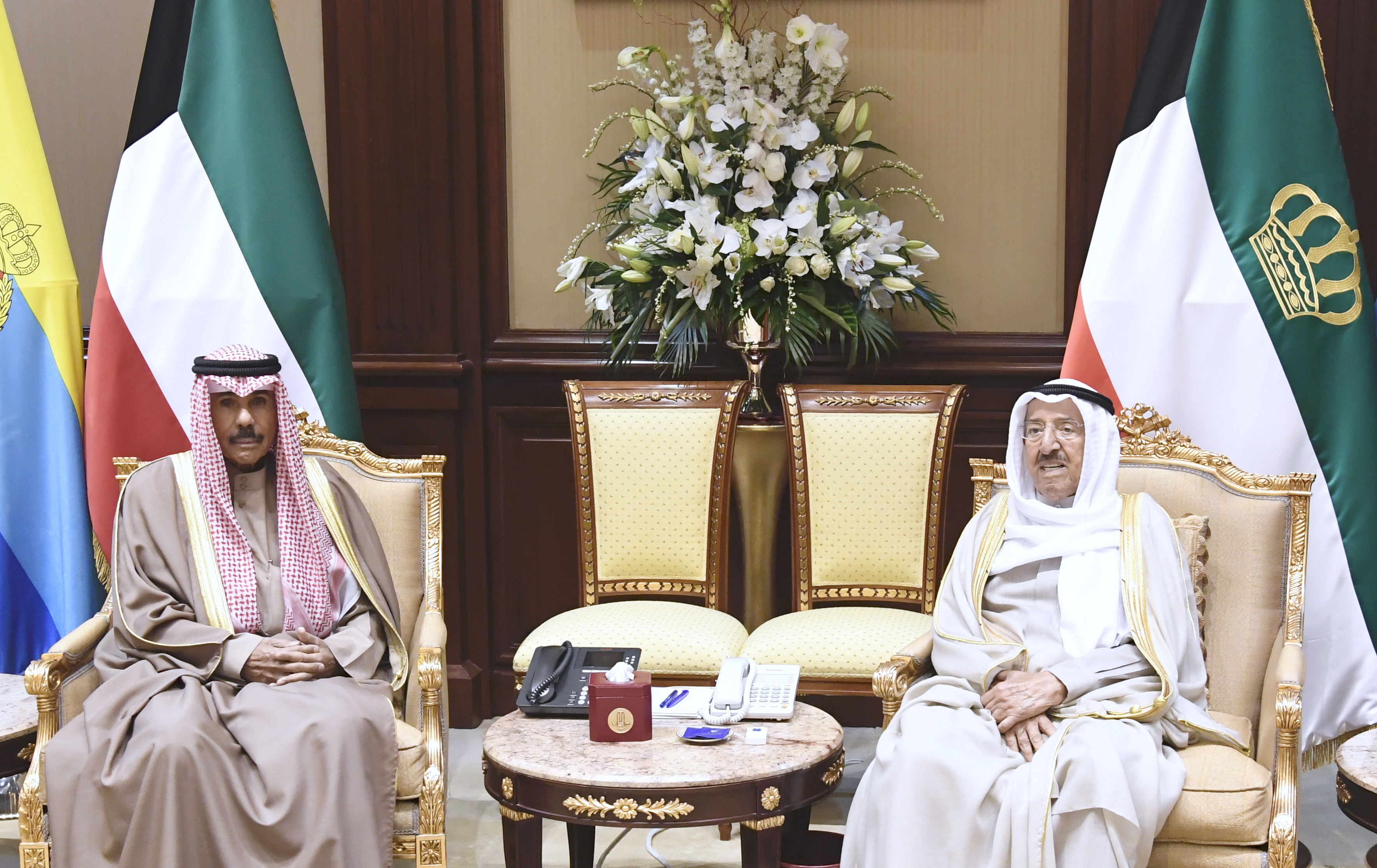 His Highness the Amir received His Highness the Crown Prince