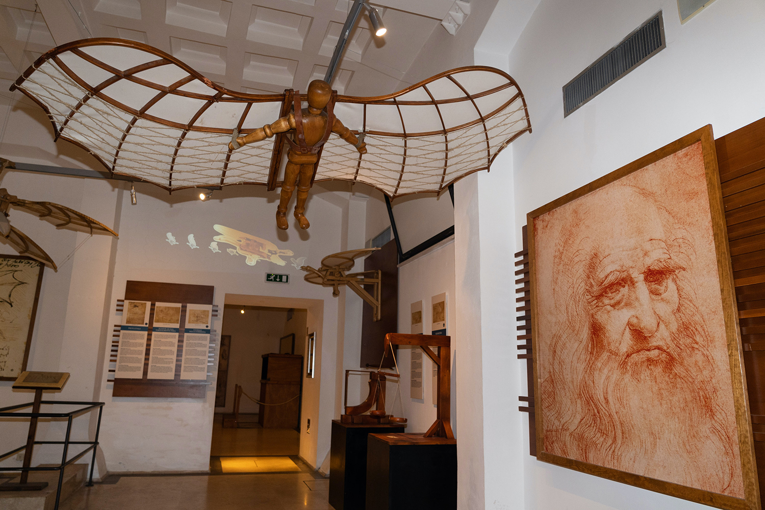 Un protoype du mécanisme de vol imaginé par Da Vinci
