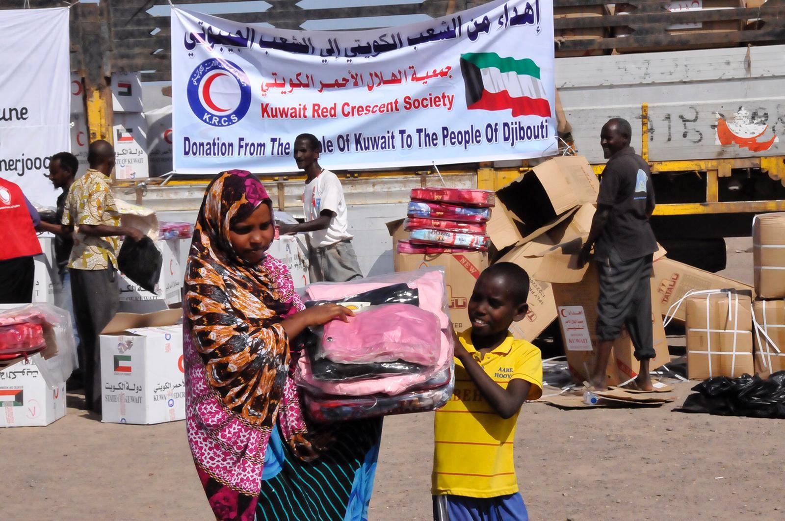 توزيع المساعدات الإغاثية في جيبوتي