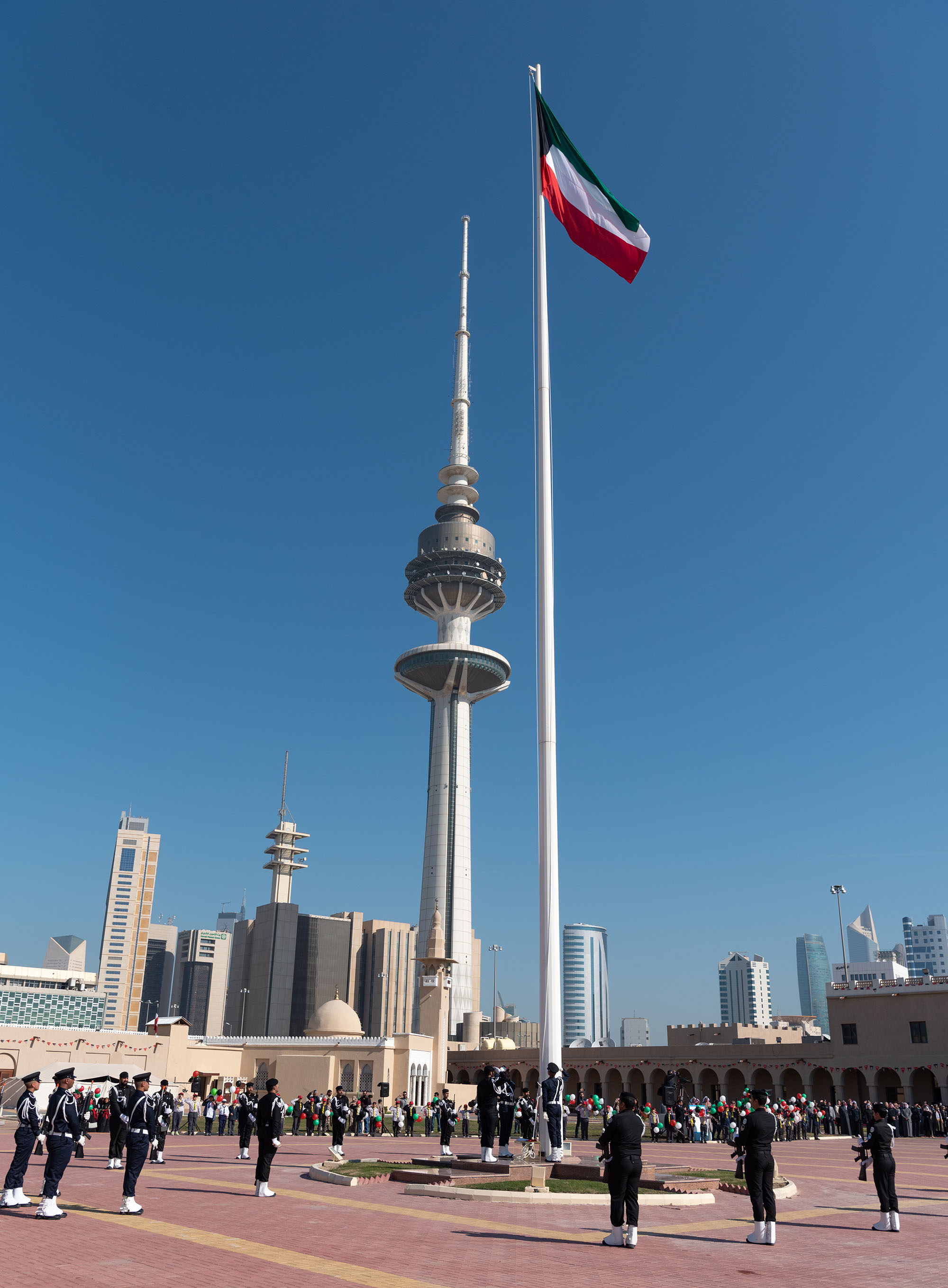 flag-hoisting ceremony in Capital governorate