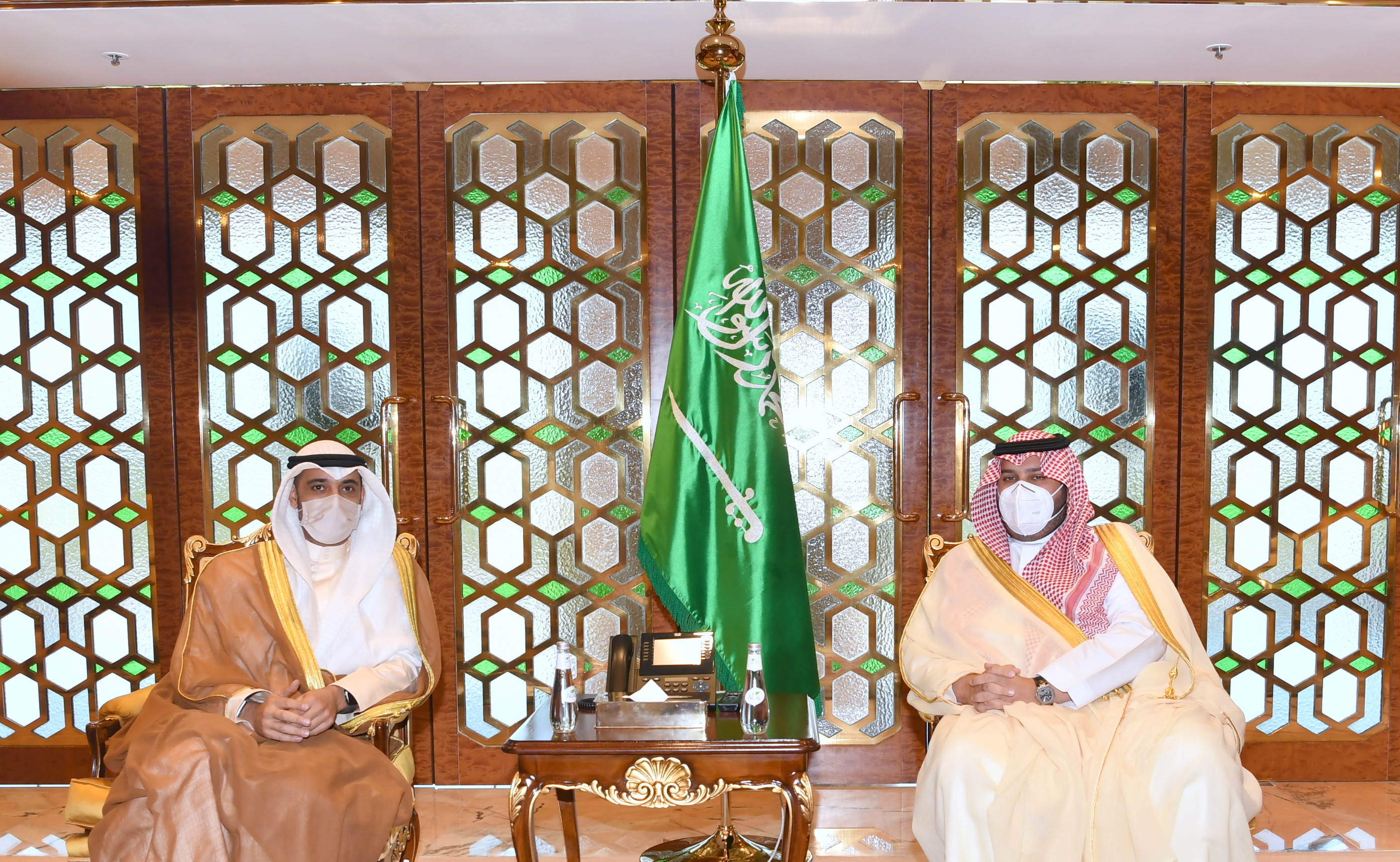 Sheikh Mohammad Abdullah Al-Mubarak Al-Sabah and Prince Turki bin Mohammad bin Fahad Al-Saud