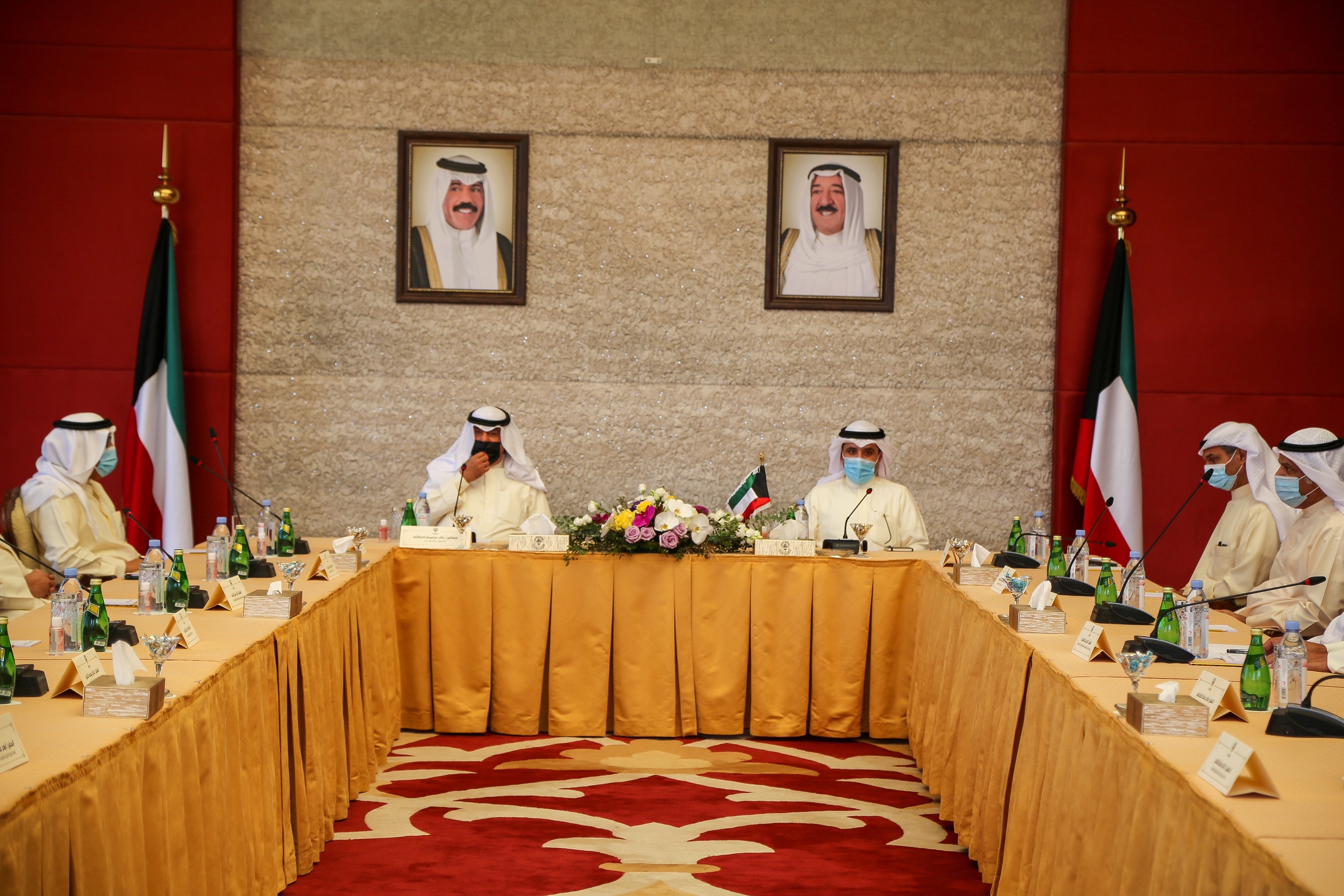 Foreign Minister Sheikh Dr. Ahmed Nasser Al-Mohammad Al-Sabah holds meeting with his assistant foreign ministers