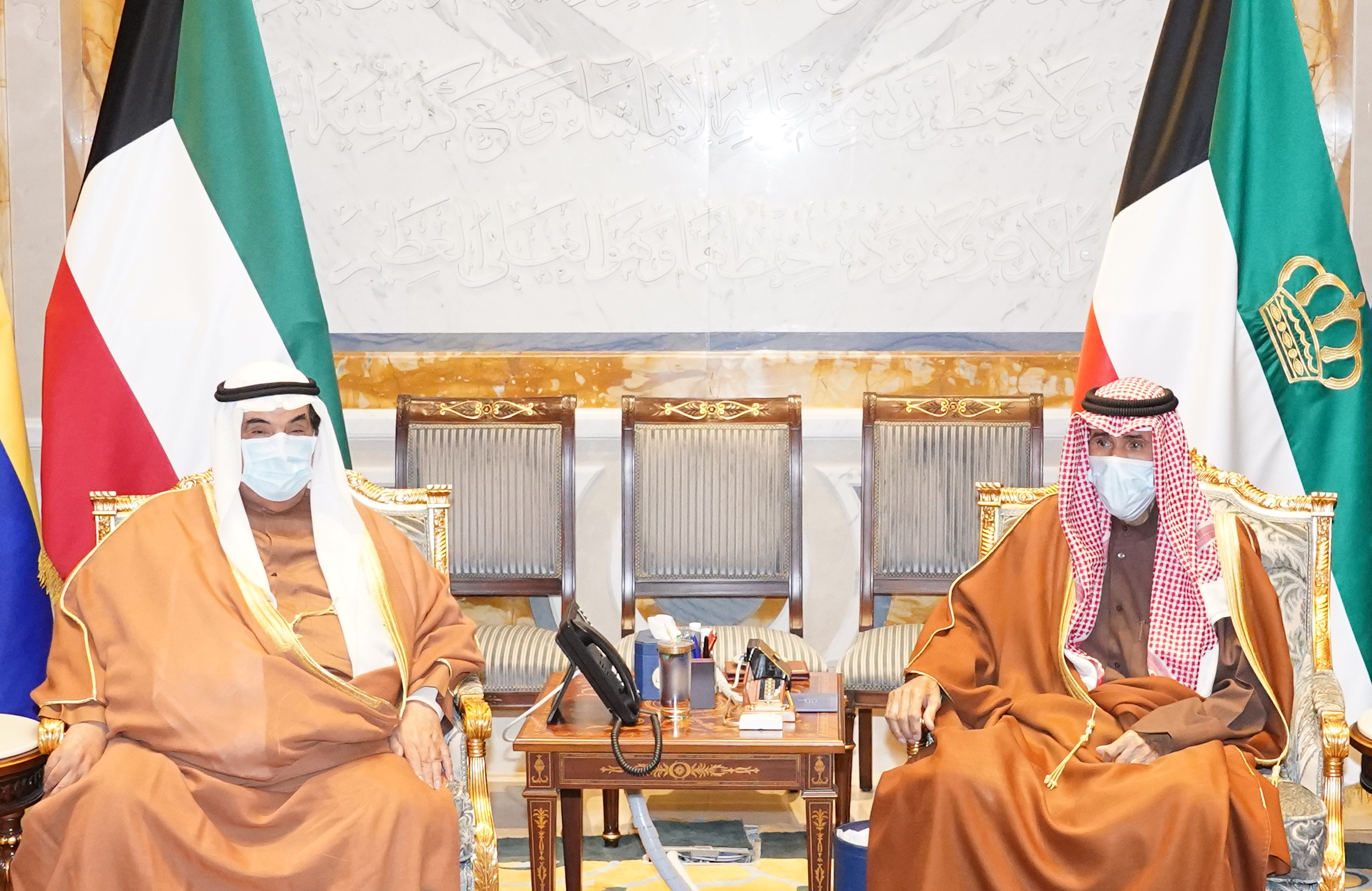 HH  the Amir received HH  Sheikh Nasser Al-Mohammad Al-Ahmad Al-Sabah