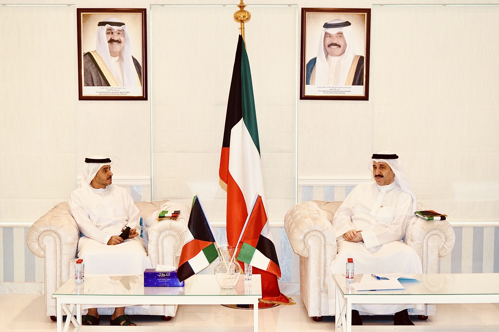Kuwaiti Consul General in Dubai, Theyab Al-Rashidi with Sheikh Maktoum bin Butti Al-Maktoum