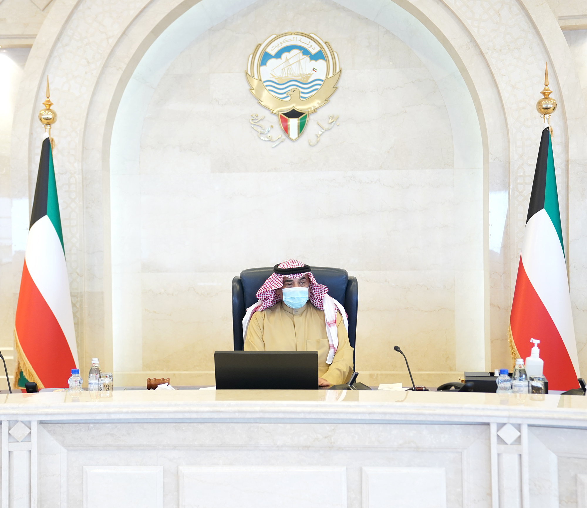 His Highness the Prime Minister Sheikh Sabah Khaled Al-Hamad Al-Sabah chairs cabinet's weekly session