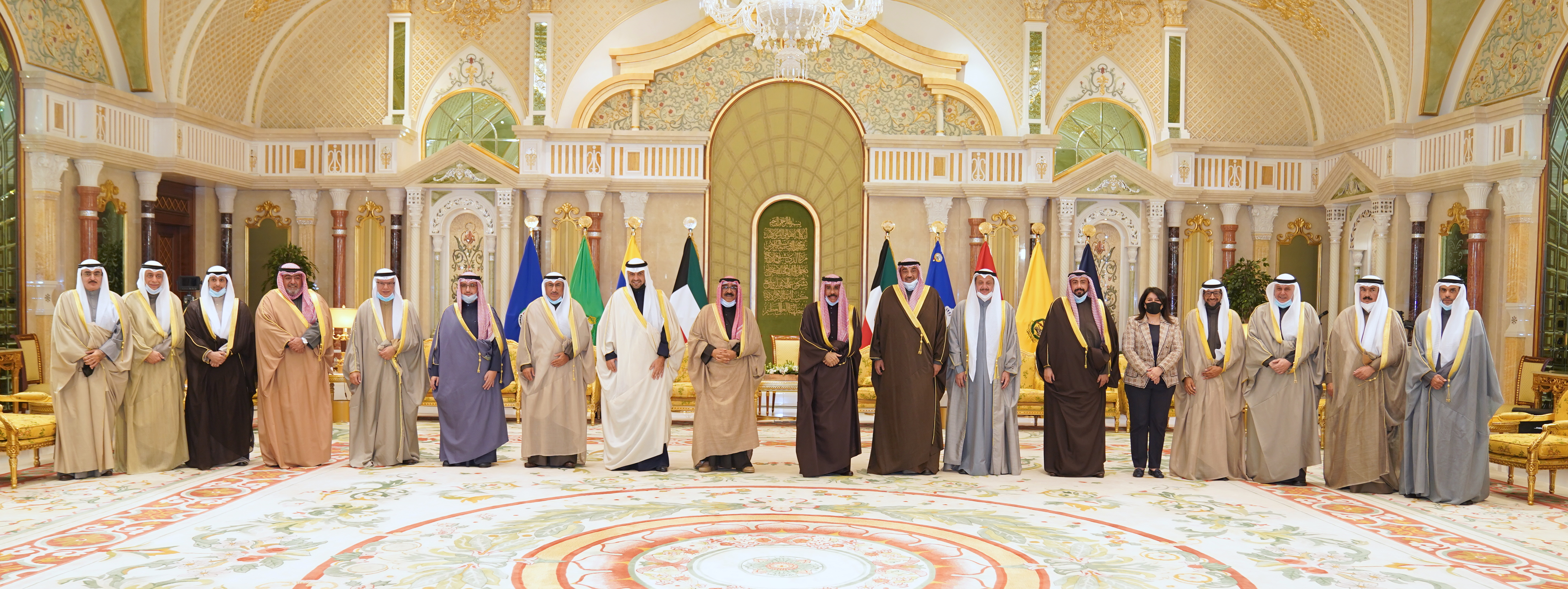 HH  the Amir received HH  the Prime Minister and the new  Ministers