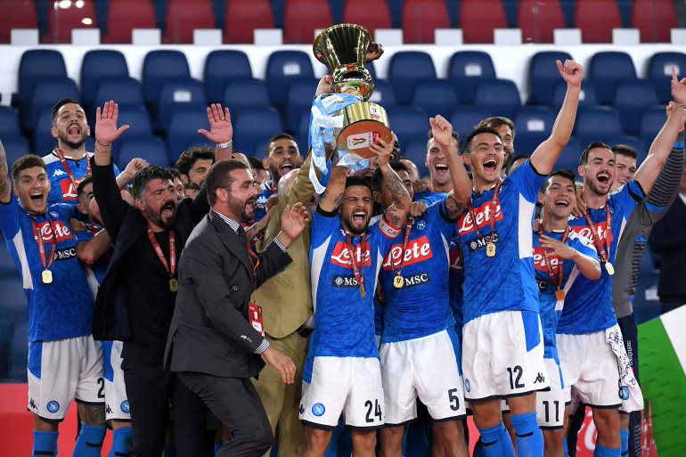 Napoli won the Italian cup for the sixth time in its history