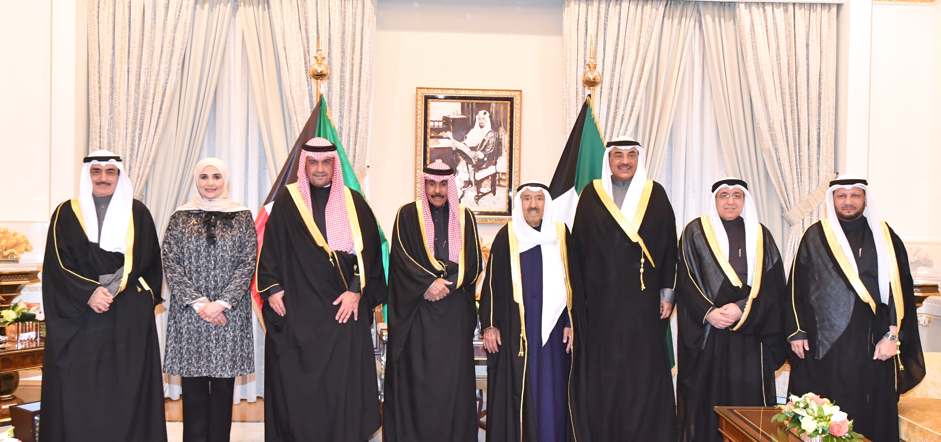 His Highness the Amir receives new cabinet members 