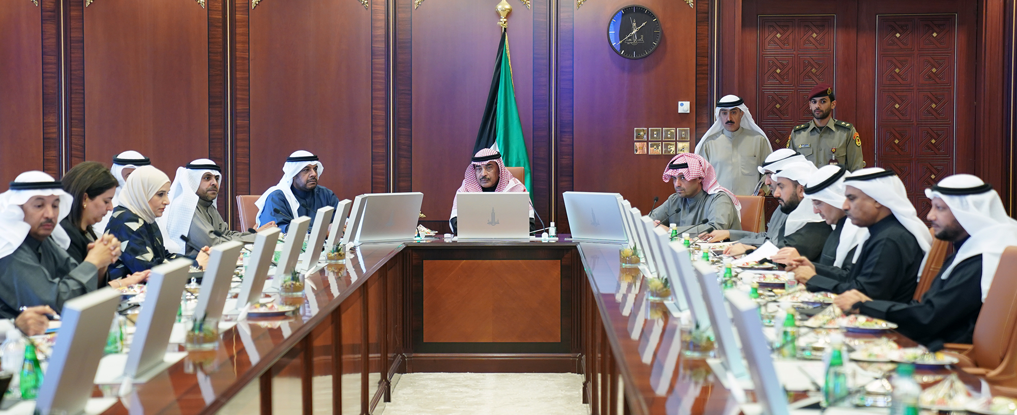 The cabinet during its extraordinary meeting