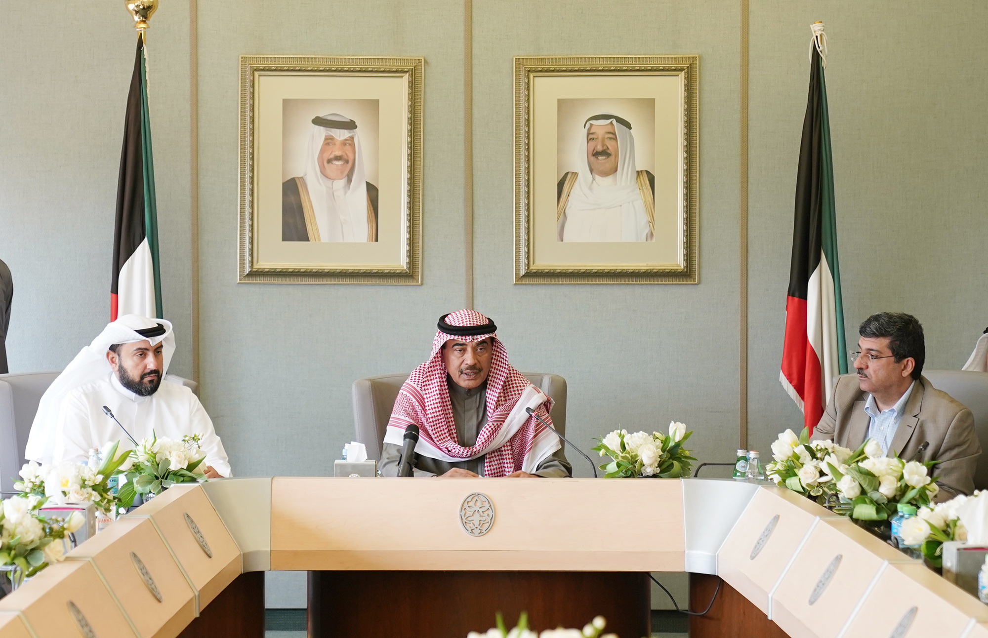 His Highness the Prime Minister during a visit to the MoH headquarters