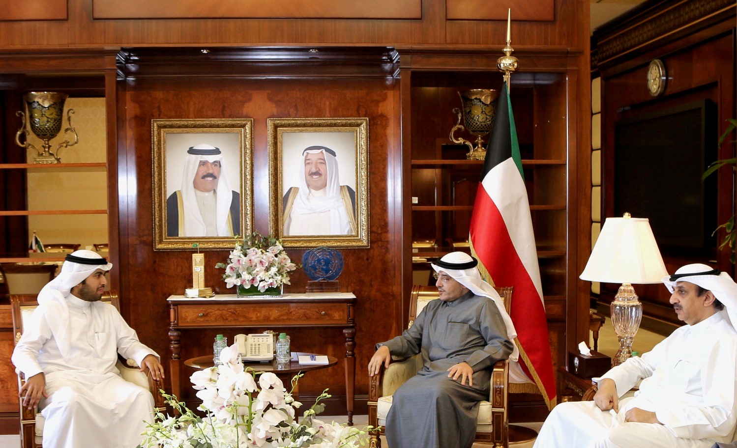 FM Sheikh Dr. Ahmad Al-Nasser receives Head of (NUKS) Eng. Falah Al-Ajmi