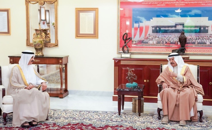 Bahrain's Prime Minister Prince Khalifa Al-Khalifa receives Kuwait's Ambassador to Bahrain