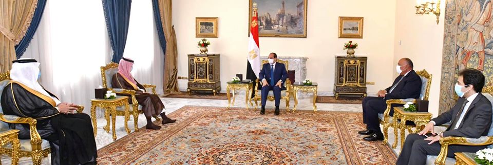 Egyptian President Abdel Fattah Al-Sisi receives Saudi Foreign Minister Prince Faisal bin Farhan