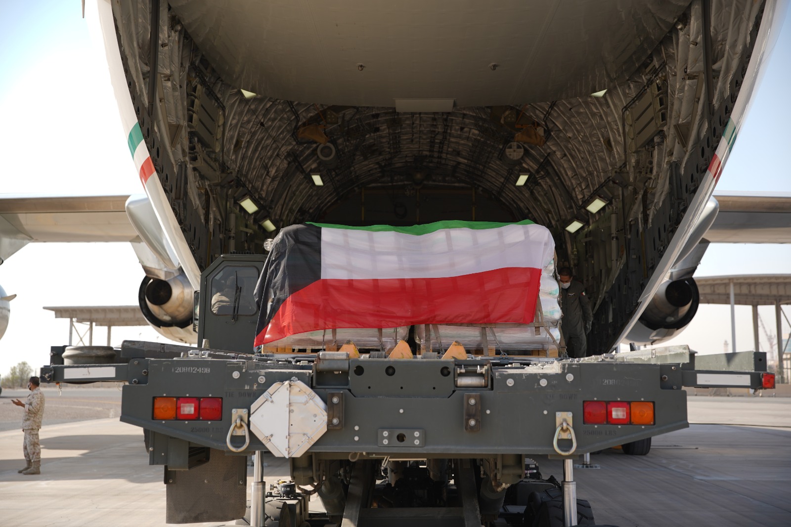 المساعدات الانسانية الكويتية في طريقها الى لبنان