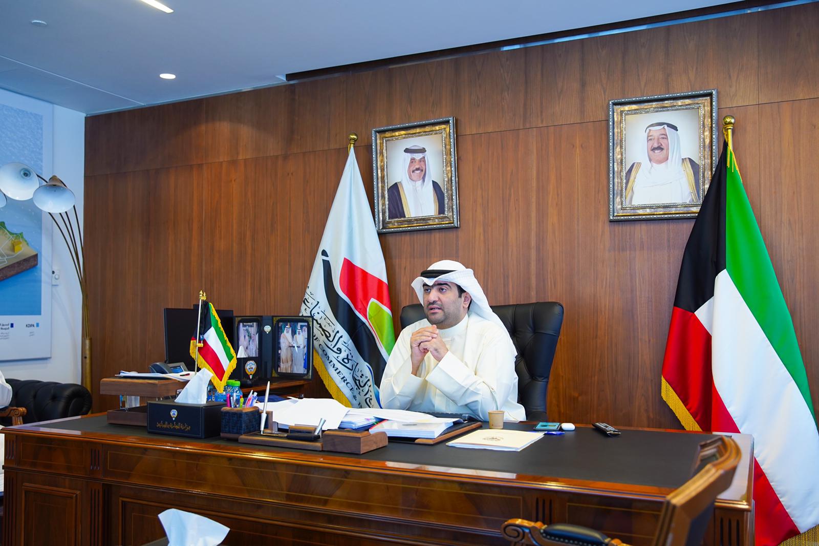 Commerce Minister Khaled Al-Roudhan during the meeting