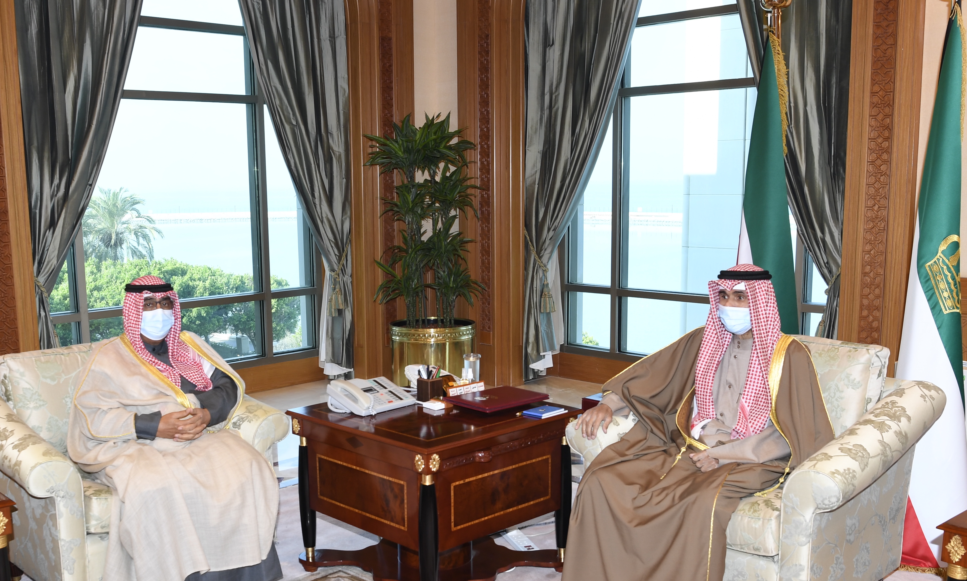 His Highness the Amir received His Highness the Crown Prince