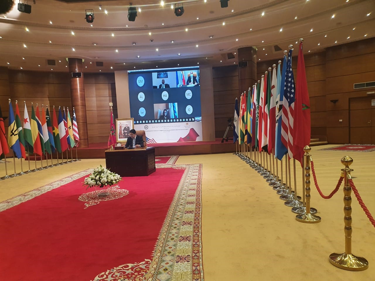 وزير الخارجية المغربية ناصر بوريطة خلال المؤتمر