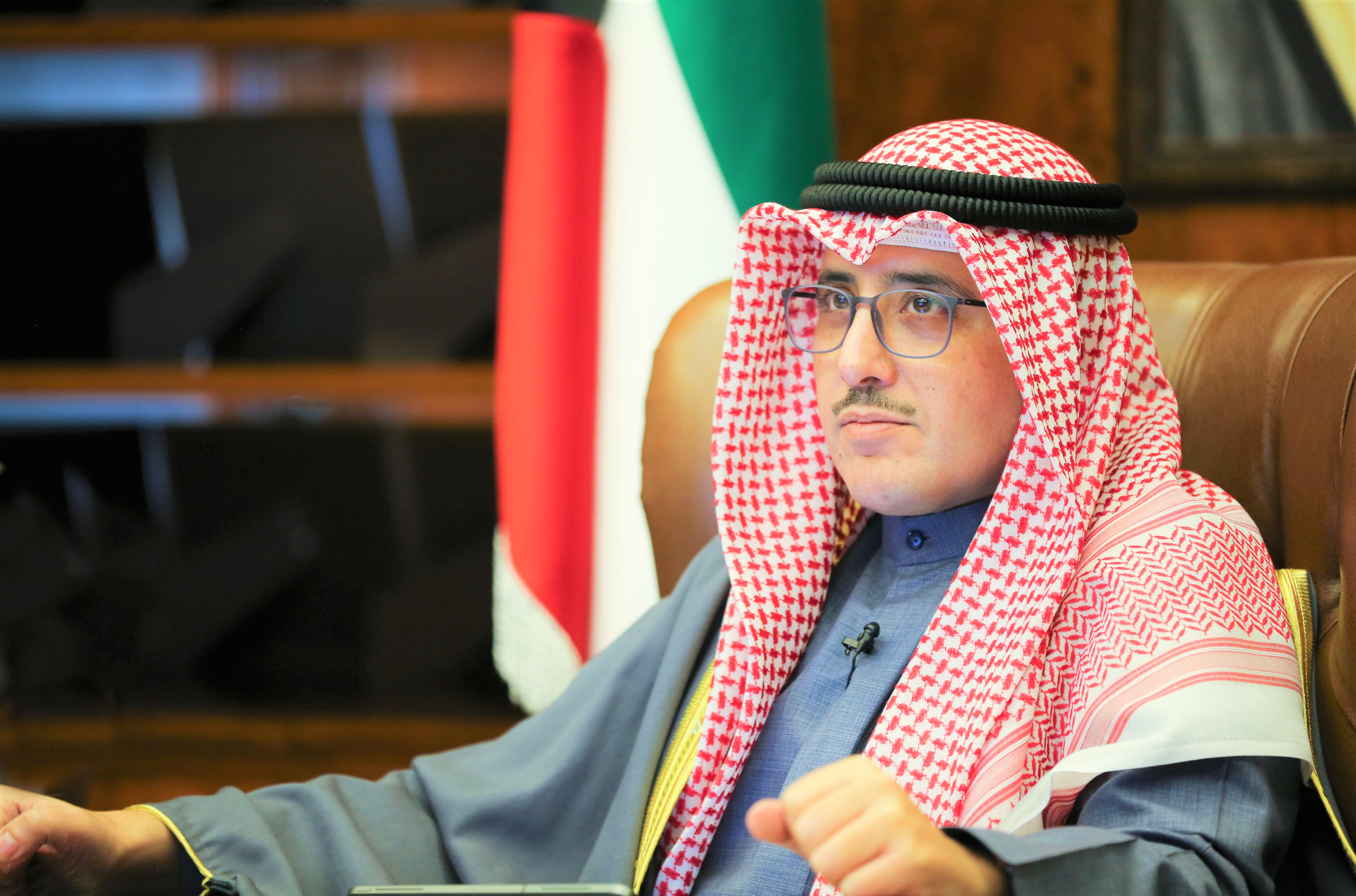 Le ministre des Affaires étrangères, Cheikh Ahmed Nasser Al-Mohamed Al-Sabah.