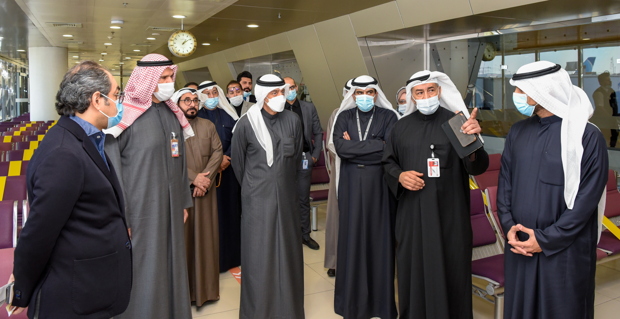 Minister of State for Services Affairs Dr. Abdullah Marafi inspects latest health procedures at Kuwait Airport