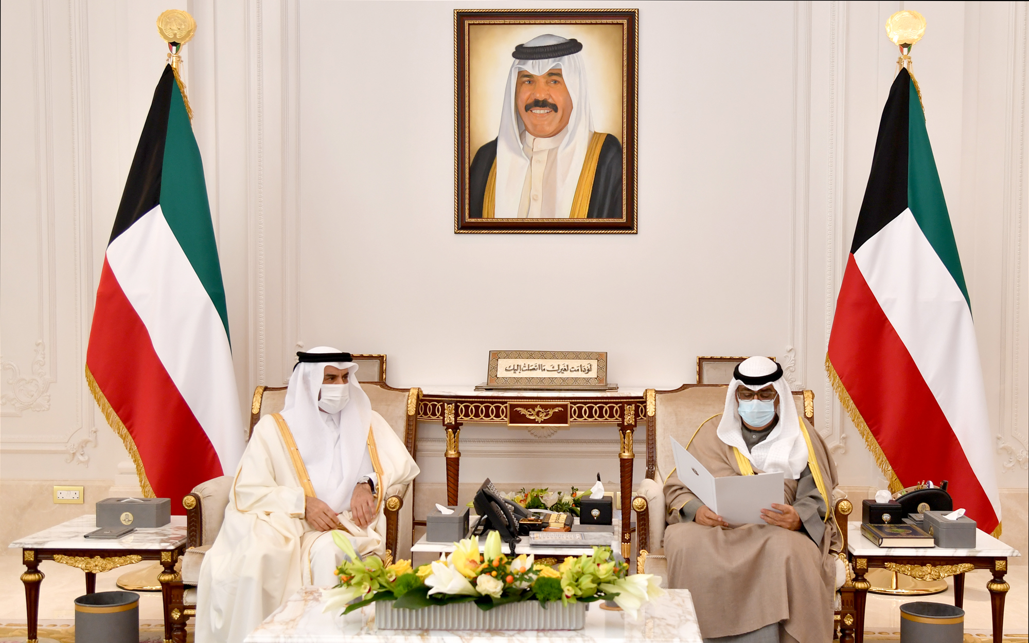 HH the Crown Prince received Ambassador of Qatar to Kuwait