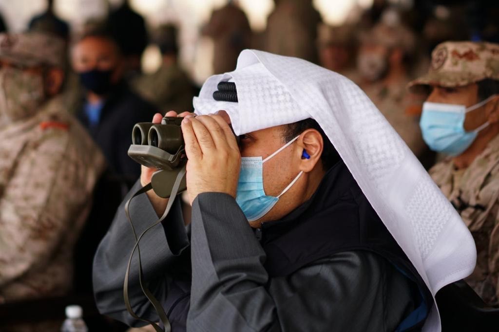 Minister of Defense Sheikh Hamad Jaber Al-Ali Al-Sabah patronizes "Liberation-21" drill