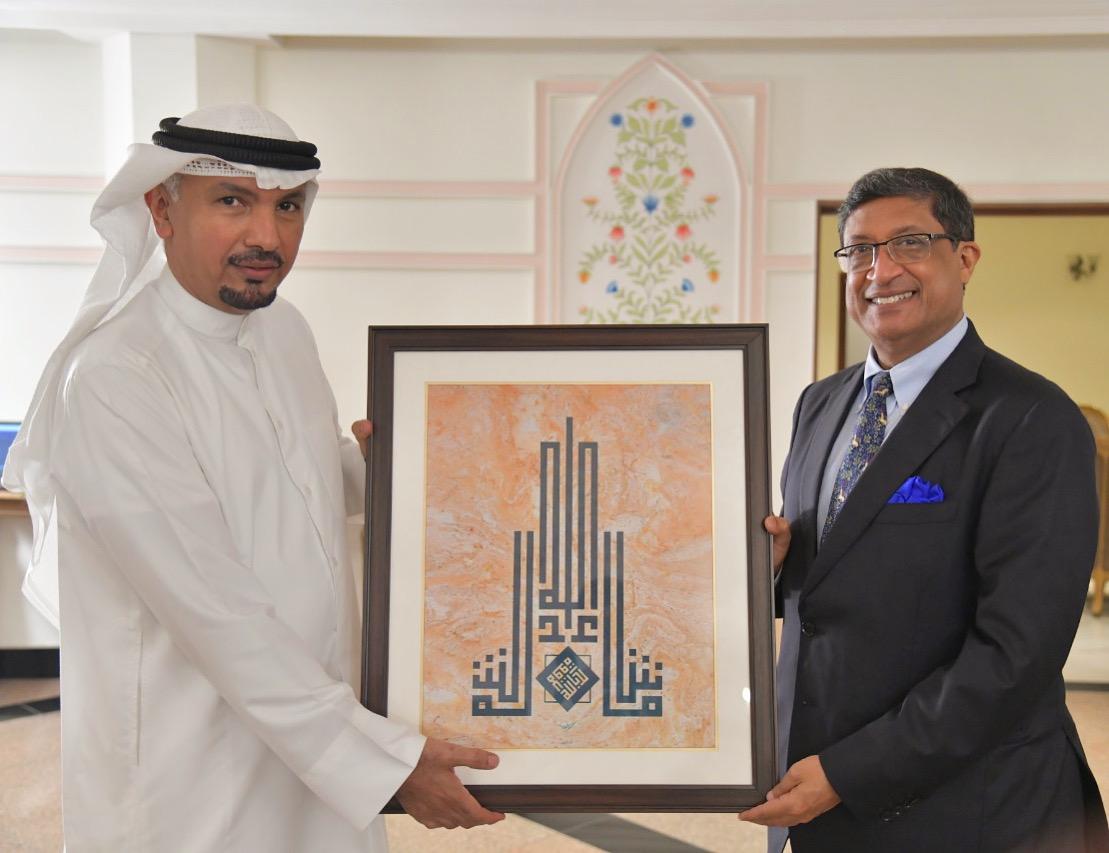 Kuwaiti Ambassador Jassem Al-Najim with Secretary Sanjay Bhattacharyya