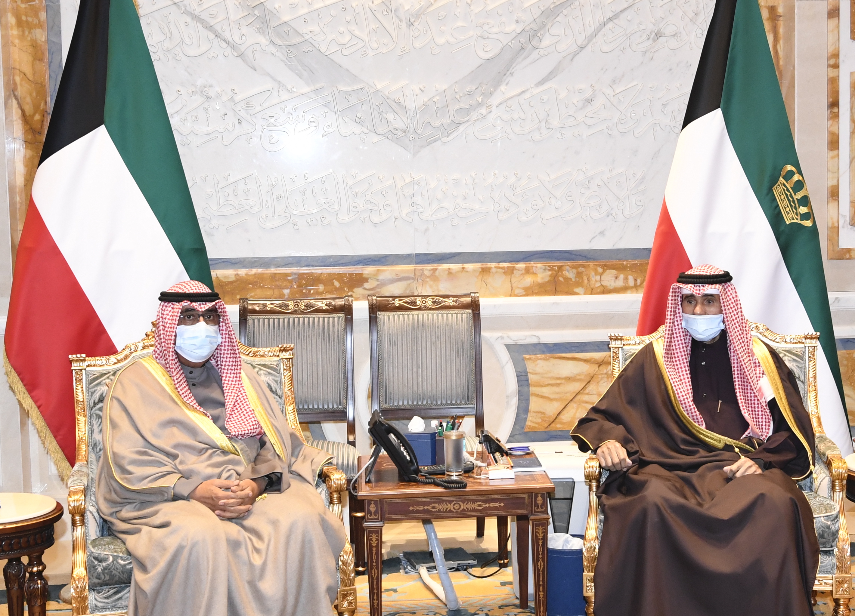 HH the Amir received HH  the Crown Prince