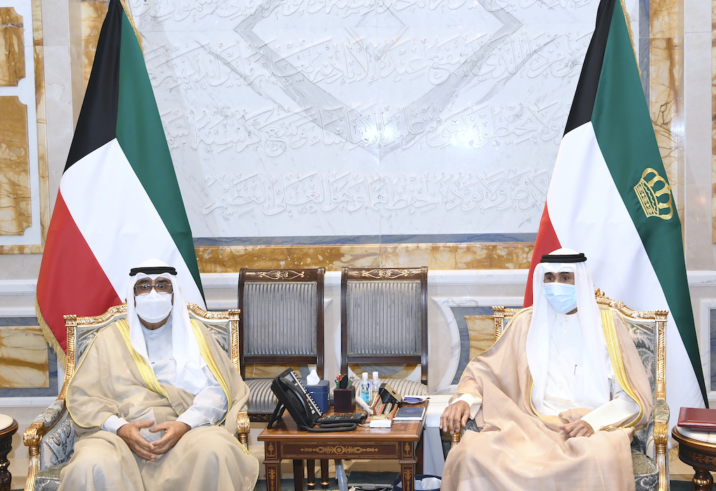 HH the Amir received HH  the Crown Prince