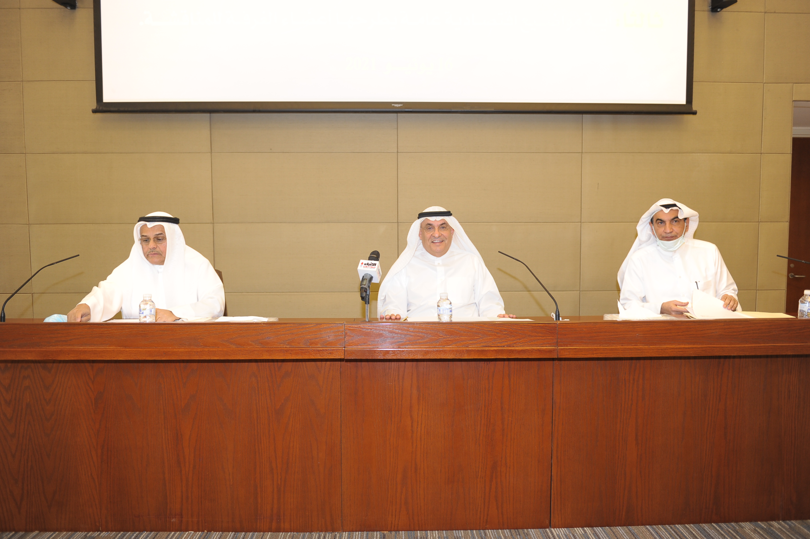 رئيس غرفة تجارة وصناعة الكويت محمد الصقر متحدثاً خلال الجمعية العامة للغرفة