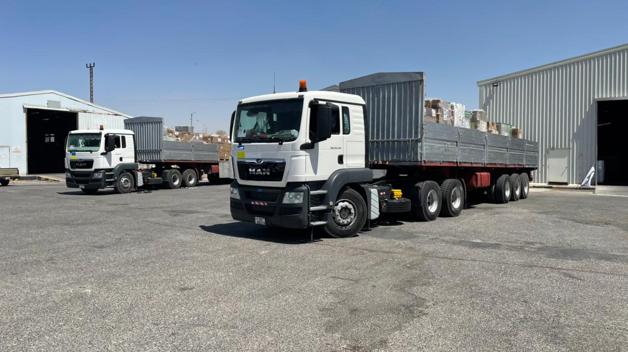 Kuwaiti aid convoy heads from Jordan to Gaza strip
