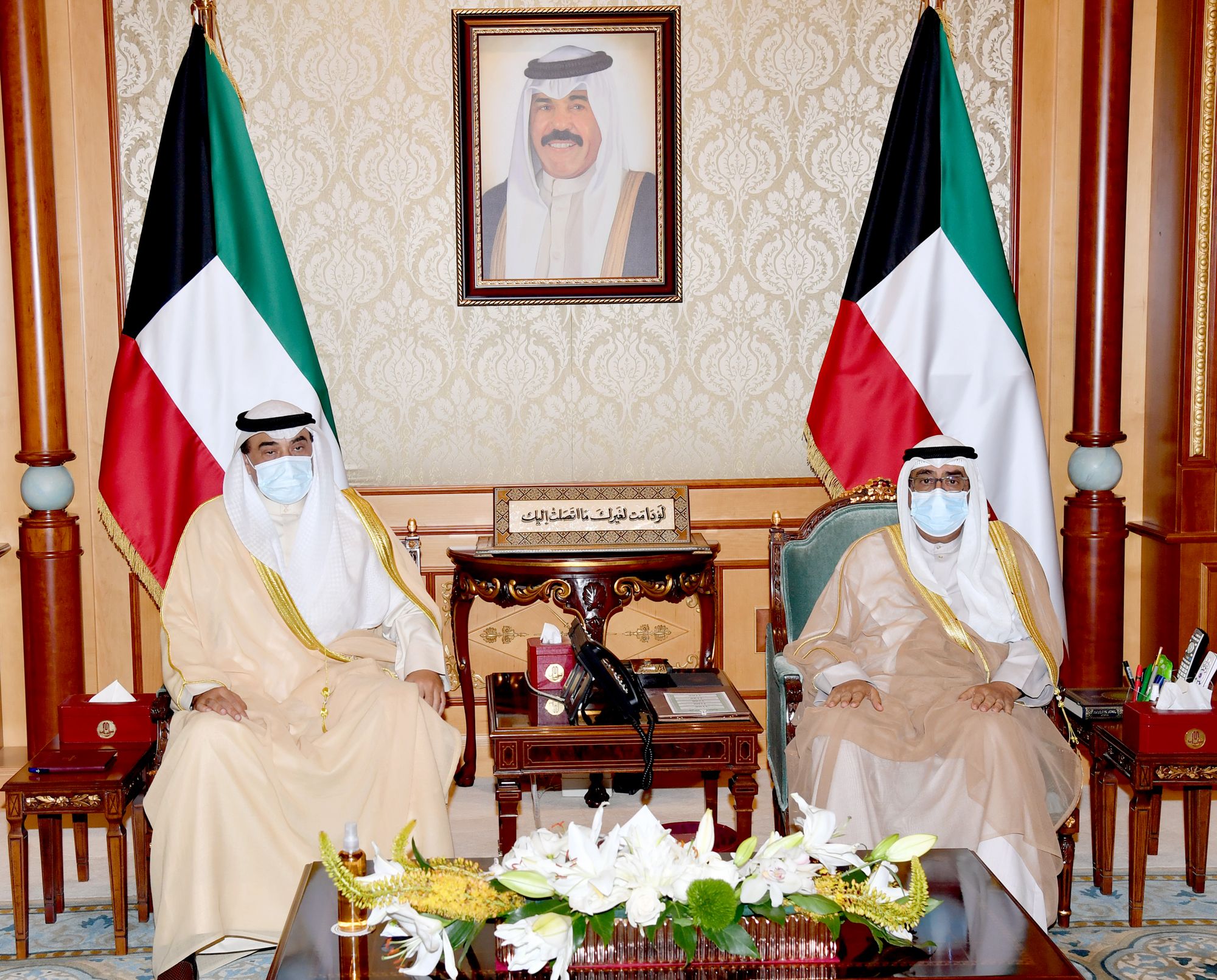 His Highness the Crown Prince  received His Highness the Prime Minister Sheikh Sabah Khaled Al-Hamad Al-Sabah