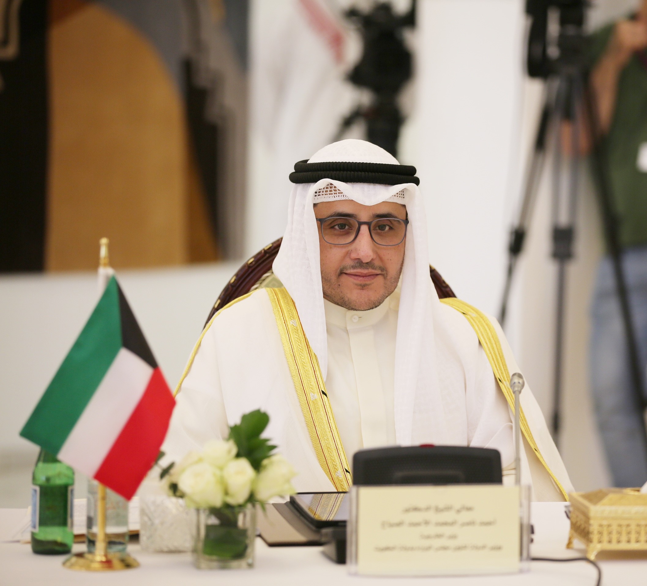 Kuwait's Minister of Foreign Affairs during the meeting