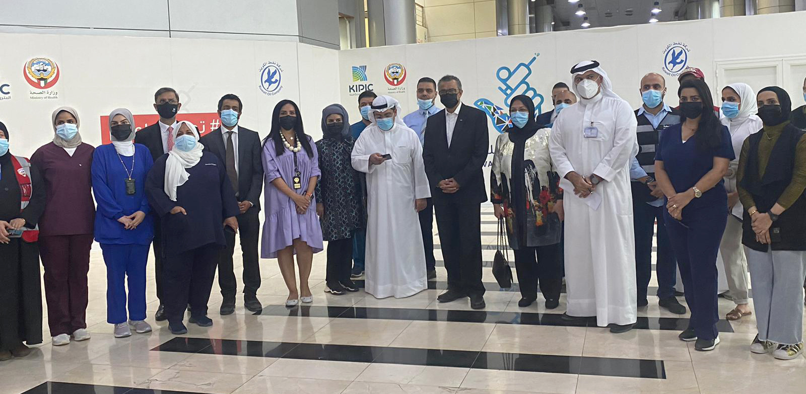 WHO Director General visits Kuwait's COVID-19 vaccination center