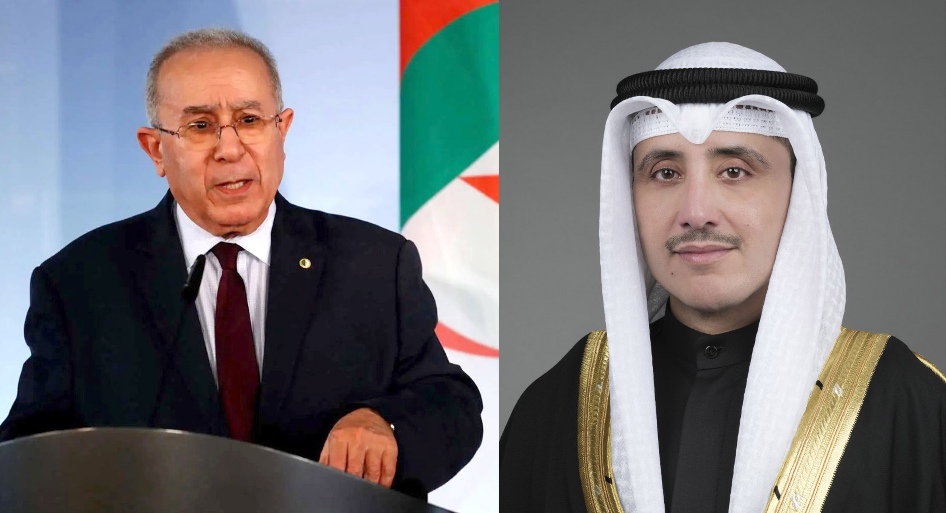 Kuwaiti Foreign Minister and Algerian counterpart