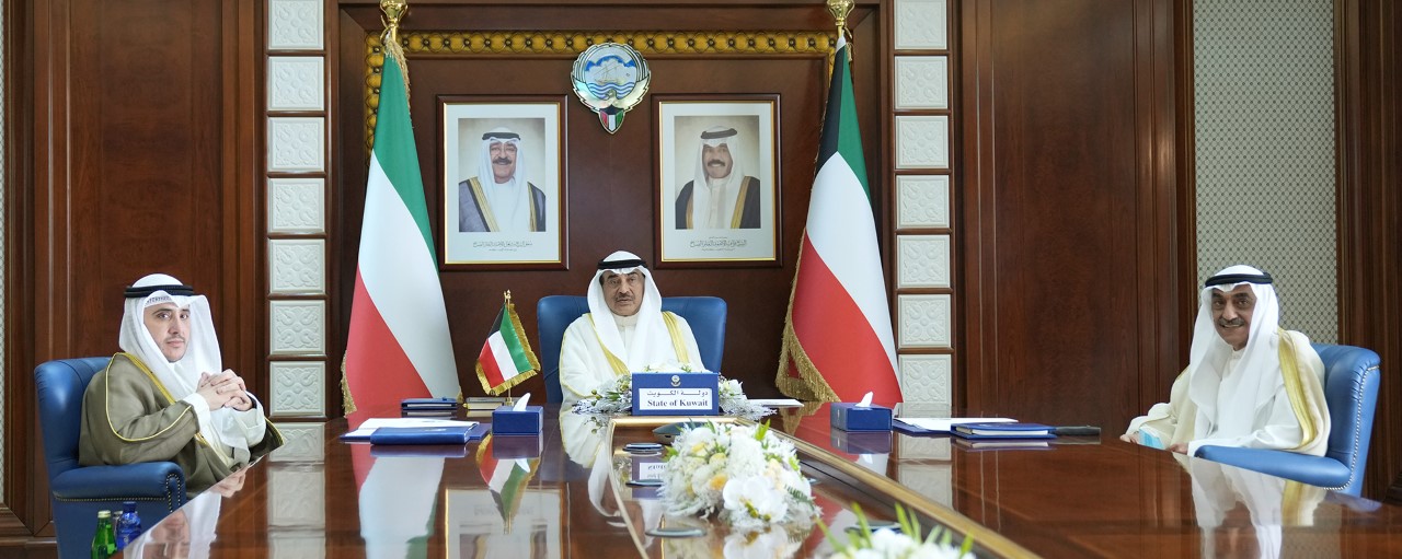 His Highness the Prime Minister Sheikh Sabah Khaled Al-Hamad Al-Sabah presides Kuwaiti delegation