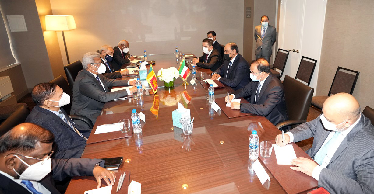 His Highness the Amir's representative meets Siri Lankan President 
at UNGA 76th session
