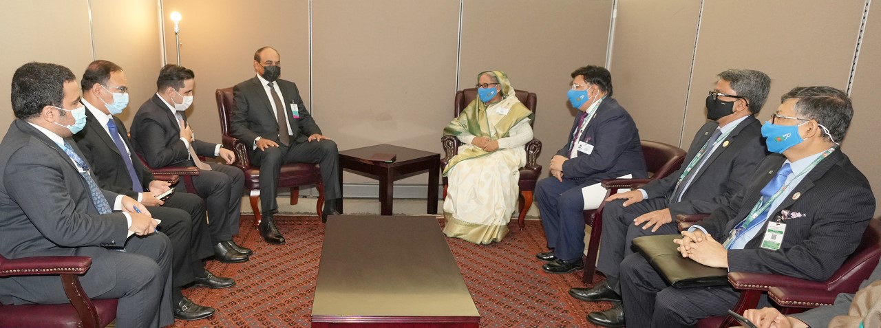 His Highness the Amir's Representative, His Highness the Prime Minister meets Bangladesh's Prime Minister