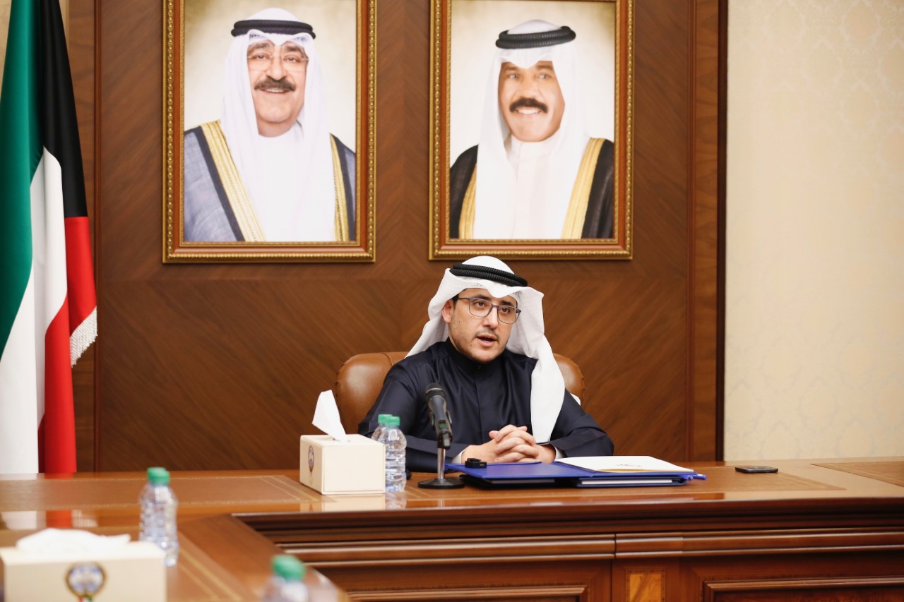 وزير الخارجية خلال الاجتماع الافتراضي مع سفراء ورؤساء البعثات التمثيلية لدولة الكويت