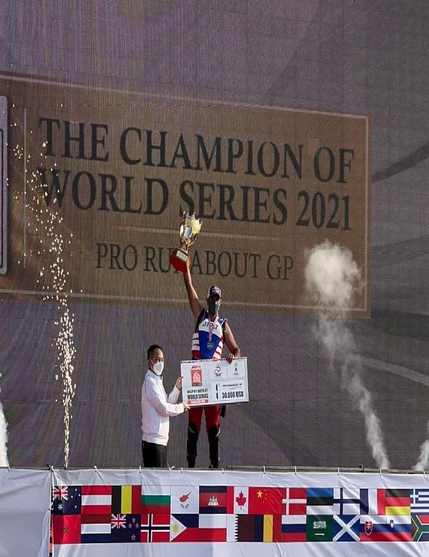 Kuwaiti Burbayea wins jet ski World Cup Pro Runabout GP after finishing second in Thailand