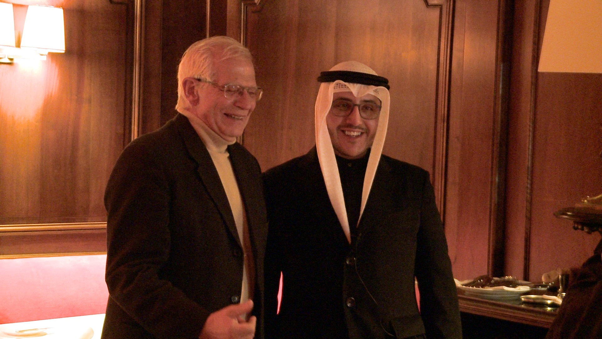 Foreign Minister Sheikh Dr. Ahmad Nasser Al-Mohammad Al-Sabah  with EU High Representative Josep Borrell
