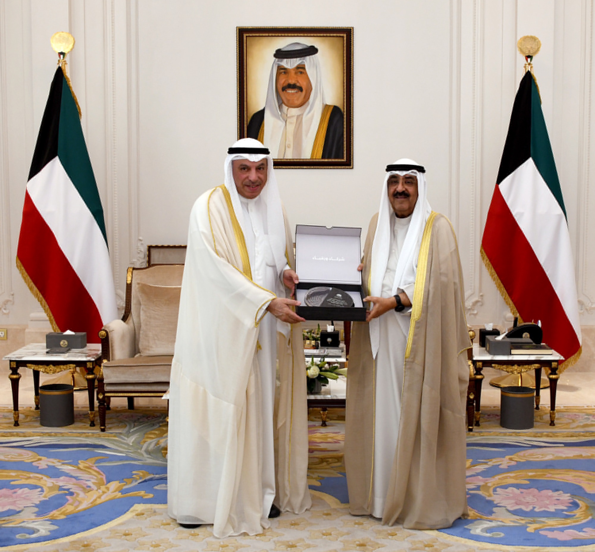 His Highness the Deputy Amir and Crown received head of the Audit Bureau Faisal Al-Shayea