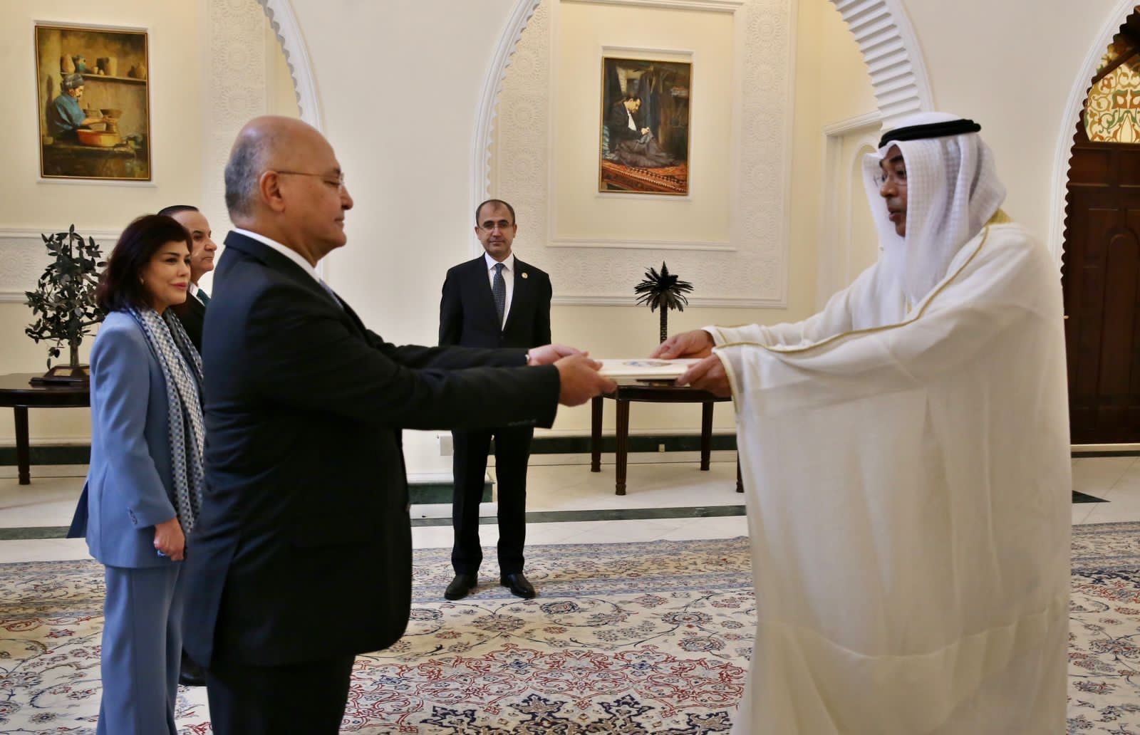 Kuwait's Ambassador Tariq Al-Faraj presented his credentials to Iraqi President Barham Salih
