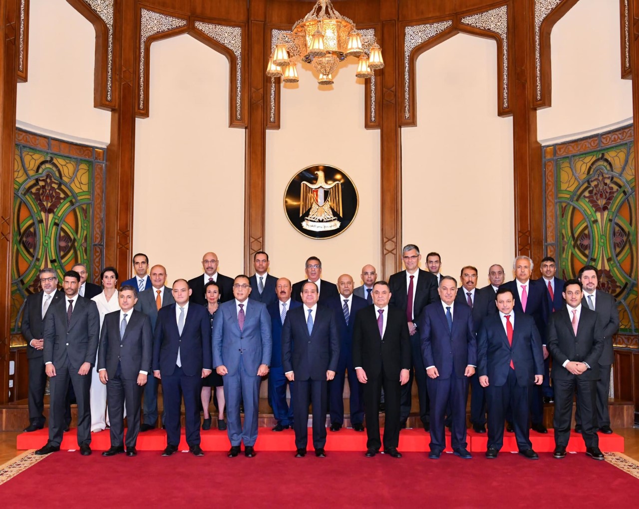 Le président égyptien, Abdel Fattah Al-Sissi, reçoit des entrepreneurs koweïtiens