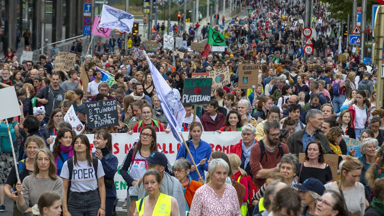 March in Brussels against anti-climate change